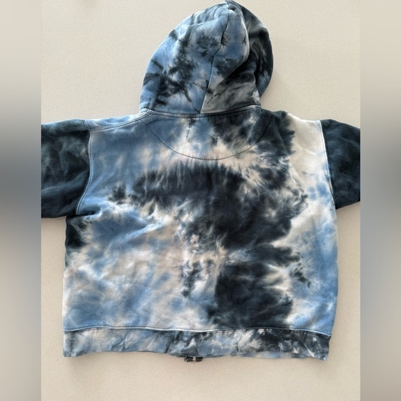 Exist Cropped Blue Tie-Dye Hoodie - Picture 7 of 7